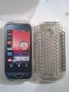 Бял силиконов гръб за Samsung S5560