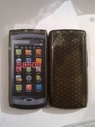 Черен силиконов гръб за Samsung S8500