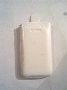 Бял калъф за SonyEricsson X10 от естествена кожа