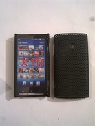 Черен силиконов твърд гръб за SonyEricsson X10