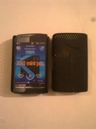 Черен силиконов твърд гръб за SonyEricsson X10 Mini