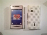 Бял силиконов твърд гръб за SonyEricsson X8