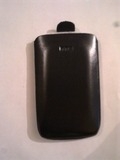 Черен калъф за HTC HD2 от естествена кожа