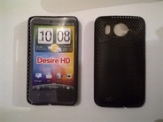 Черен силиконов твърд гръб за HTC Desire HD