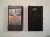 Черен силиконов твърд гръб за HTC Aria