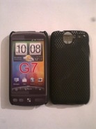 Черен силиконов твърд гръб за HTC Desire