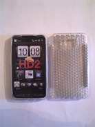 Бял силиконов гръб за HTC HD2