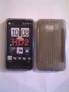 Черен силиконов гръб за HTC HD2