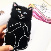 Силиконов Калъф,Котка за Apple iPhone 6G/6S ,Черен