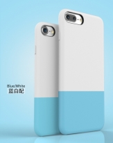 Калъф DUZHI за Apple iPhone 7PLUS,Бяло с Синьо
