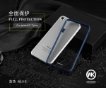 Калъф WK Sleek за Apple iPhone X,Силикон с Синя Рамка