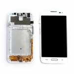 Дисплей + Тъч скрийн + Рамка за LG L70 D320 Бял