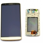 Дисплей + Тъч скрийн + Рамка за LG G3 D855 Златен