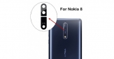 Стъкло задна камера за Nokia 8 Черно