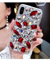 Калъф с кристални червени камъни за iPhone 11 PRO 5.8