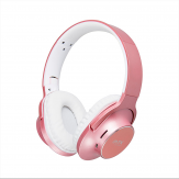 Слушалки с Bluetooth Moveteck CT863/Розово Злато