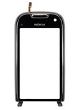 Черен Тъч скрийн с преден панел за Nokia C7