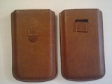 Кожен Maserati кафяв калъф за Apple iPhone 4