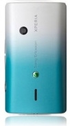 Заден капак за Sony Ericsson Xperia X8 Бяло и Синьо
