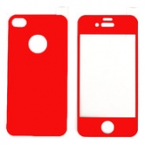 Цветен преден и заден протектор за Apple iPhone 5 Червен