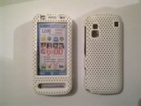 Бял силиконов твърд гръб за Nokia C6