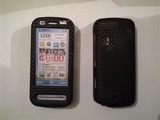Черен силиконов твърд гръб за Nokia C6