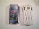 Бял силиконов твърд гръб за Nokia C7