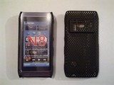 Черен силиконов твърд гръб за Nokia N8