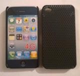 Черен силиконов твърд гръб за Apple iPhone 4