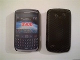 Черен силиконов твърд гръб за BlackBerry 8900