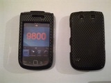 Черен силиконов твърд гръб за BlackBerry 9800