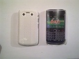 Бял силиконов твърд гръб за BlackBerry 9700