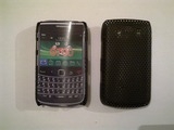 Черен силиконов твърд гръб за BlackBerry 9700