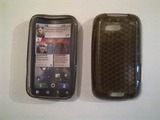 Черен силиконов гръб за Motorola Defy