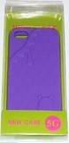 Лилав силиконов калъф за Apple iPhone 5 тип пчелна пита