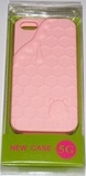 Розов силиконов калъф за Apple iPhone 5 тип пчелна пита