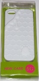 Бял силиконов калъф за Apple iPhone 5 тип пчелна пита