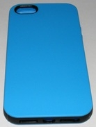 Двуцветен силиконов калъф за Apple iPhone 5 Син С Черно