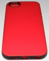 Двуцветен силиконов калъф за Apple iPhone 5 Червено С Черно