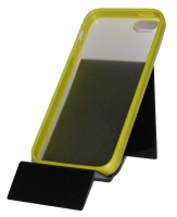 Прозрачен калъф с жълта лайсна за Apple iPhone 5
