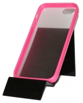 Прозрачен калъф с розова лайсна за Apple iPhone 5