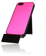 Розов силиконов калъф за Apple iPhone 5 Имитиращ Кожа