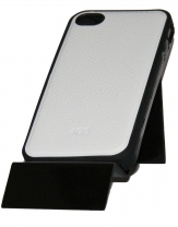 Бял силиконов калъф за Apple iPhone 4S Имитиращ Кожа