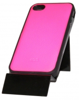 Розов силиконов калъф за Apple iPhone 4S Имитиращ Кожа