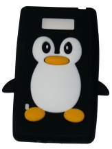 Силиконов калъф пингвин за LG Optimus L7 P700 Черен