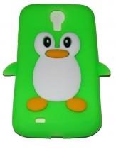 Силиконов калъф пингвин за Samsung i9500 Galaxy S4 Зелен