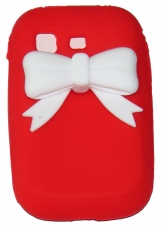 Силиконов калъф панделка за Samsung S5300 Galaxy Pocket Червен
