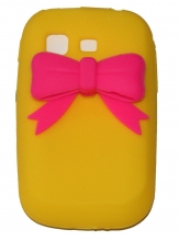 Силиконов калъф панделка за Samsung S5300 Galaxy Pocket Жълт