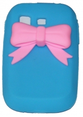 Силиконов калъф панделка за Samsung S5300 Galaxy Pocket Син