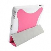Калъф Apple iPad 2 Smart Cover + пластмасово дъно бяло с розово